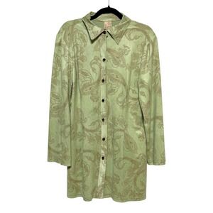 Vintage F.L. Malik Soft Earthy Suede Tunic Length Top Women Sz XL Art Girl Style